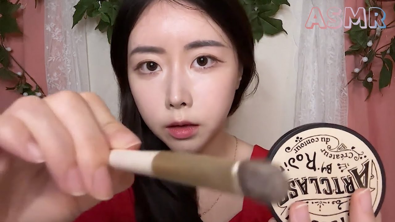 ASMR | Korean makeup shop Roleplay | 화면 위로 화장하는 스르륵 잠이 오는 메이크업샵 롤플레이 | 후시녹음
