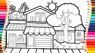 How to Draw a House For Kids And Toddlers. Glitter House.