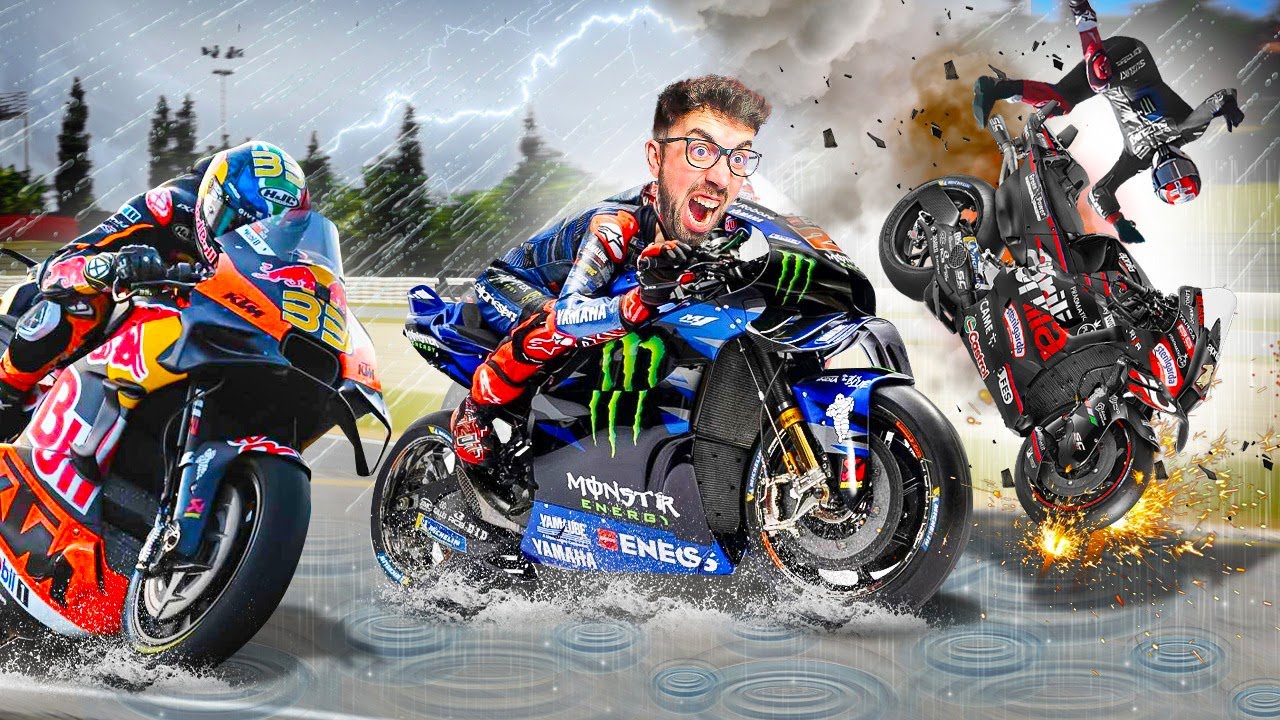CARRERA EXTREMA en LLUVIA TORRENCIAL en MOTOGP 25 😱