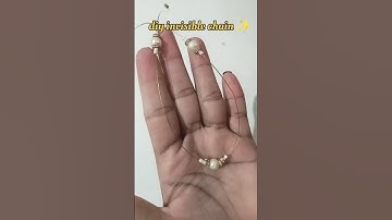 diy invisible chain making at home✨#diy#ytshorts#invisible #chain#jewellery#pearl #trending#viral