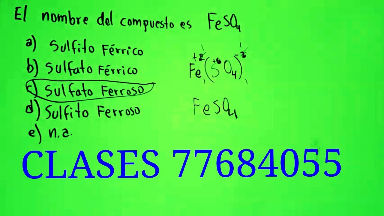 # 7 PSA UAGRM QUIMICA POLITECNICA SULFATO FERROSO - YouTube