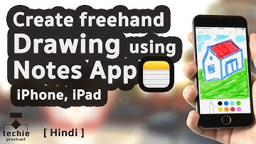How to Create Freehand Drawing Using Notes Application in iPhone, iPad. iOS10 HINDI
