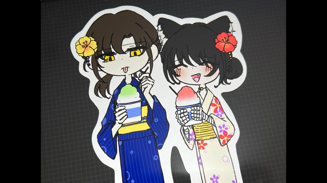 08/12 working on coloring chibi characters! ちびキャラに影を入れていく！