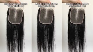lovebeautywig | 16inch Middle Part 5×5 Transparent Lace Closure Human Hair