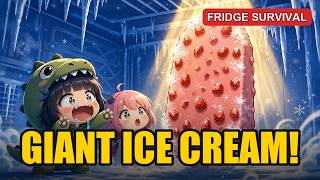 【GuguGaga】Fridge Miniature Adventure! Frozen Broccoli Forest vs. Jumbo Crispy Ice Cream 🥦✨