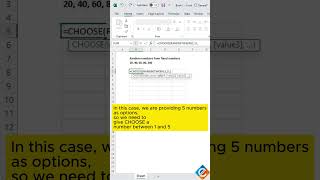 Excel Number Roulette: CHOOSE and RANDBETWEEN for Dynamic Options! 🎲📊  #excelfansonly