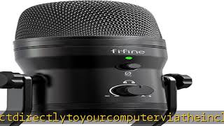 FIFINE USB Studio Recording Microphone Computer Podcast Mic for PC, PS4, Mac with Mute Button & Mon