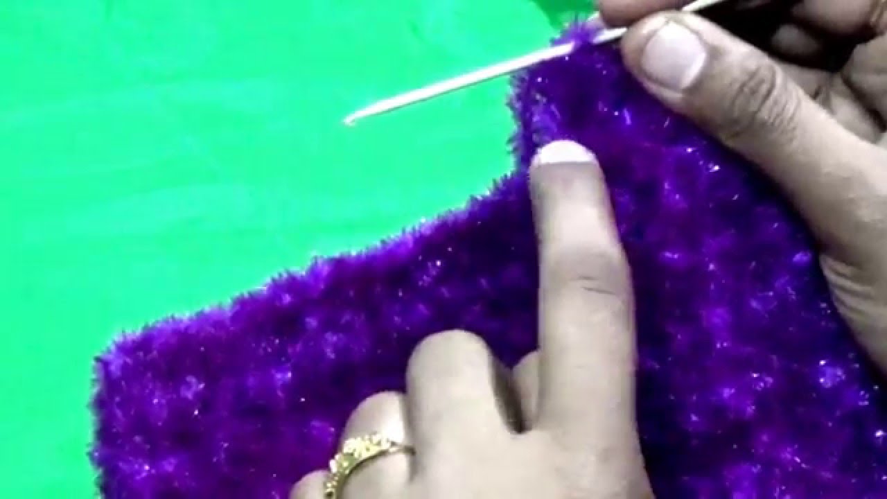 How to work with Far wool with crochet / fluffy yarn