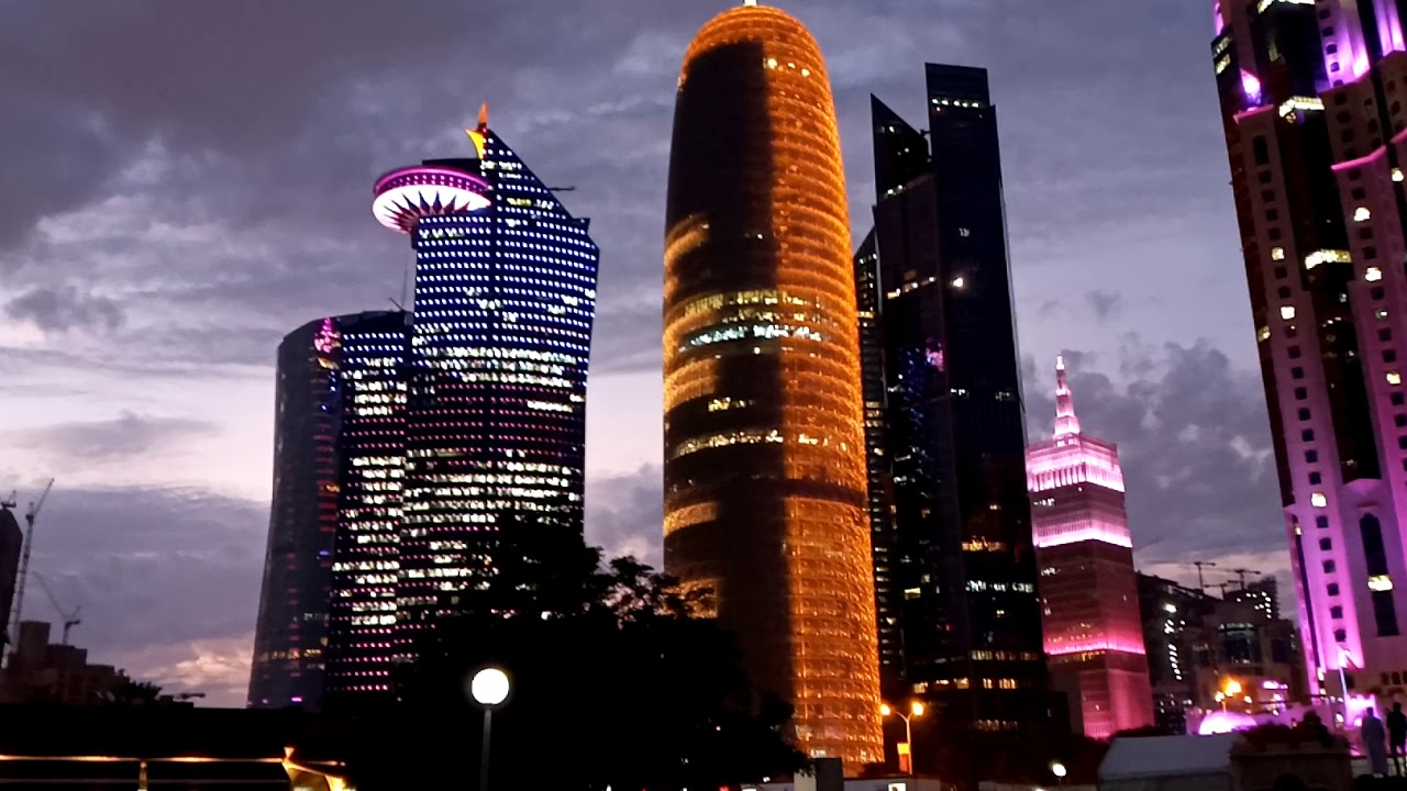 Doha Qatar Bright At Night City Tour 2020 YouTube