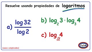 Operaciones con Logaritmos con propiedades 3/3