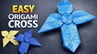 Celebrity Origami Holy Cross Tutorial | Easy Paper Cross Step by Step Wealth