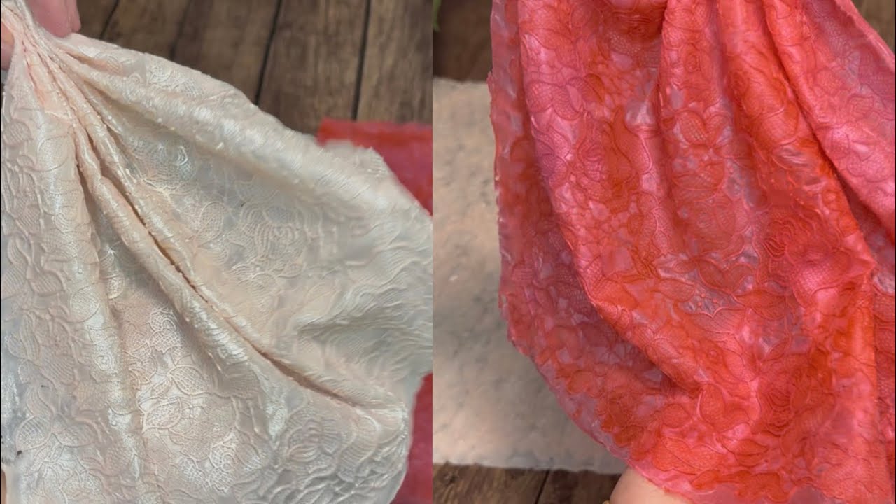 How to make lace fabric to decorate cakes طريقة عمل قماش الدانتيل لتزيين الكيك