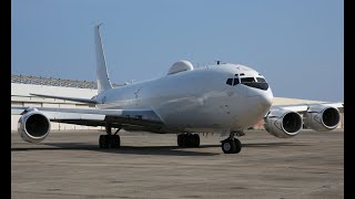 4K AVIATION B-ROLL - US Navy E-6B Mercury taxis for departure at NAS Pensacola, 05Aug21