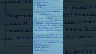 Application for Department Change #shorts #youtubeshorts #mmhandwriting #application #english Application for Department Change #shorts #youtubeshorts #mmhandwriting #application #english