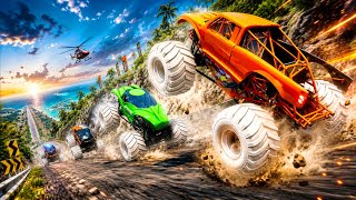 🔥 The Craziest Monster Truck Race You'll Ever See! | Extreme Mountain Challenge | BeaM4T screenshot 5
