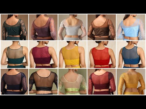 Beautiful Net Blouse Back Neck Designs 2025 | New Back Neck Net Blouse | Back Neck Design Net Blouse