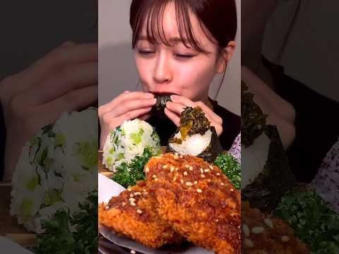 【ASMR】５種のおにぎりプレート #咀嚼音 #asmr #おにぎり #食べる音 #eatingsounds #mukbang #japanesefood