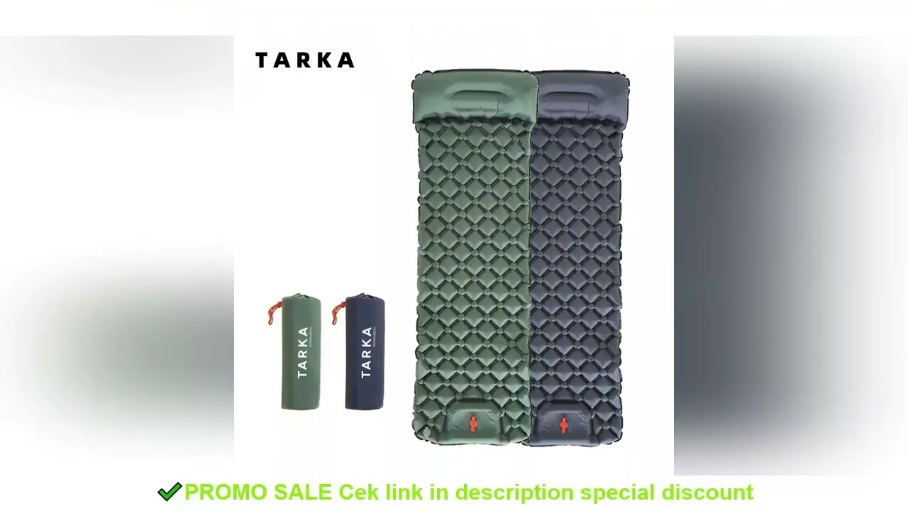 TARKA Inflatable Camping Mats Air Mattress With Pillow Outdoor Tourist Sleeping Pad Self-Inflating M