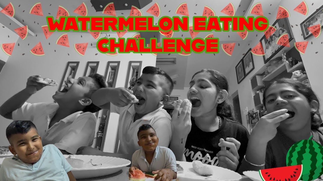 Theeeta malsaram |watermelon challenge | cousins #sissy #brothers #pizza #watermelon #eating 