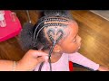 Feedin stitch braids with heart design for kids