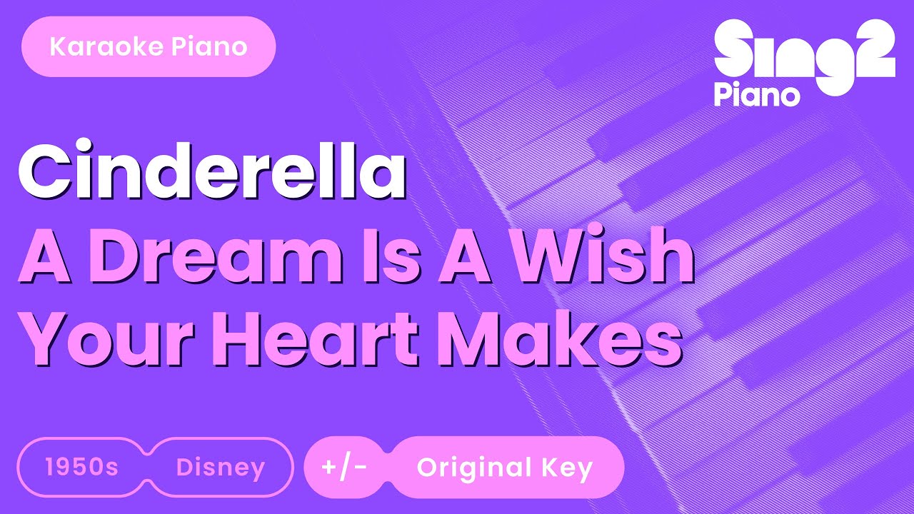 Cinderella - A Dream Is A Wish Your Heart Makes (Piano Karaoke)