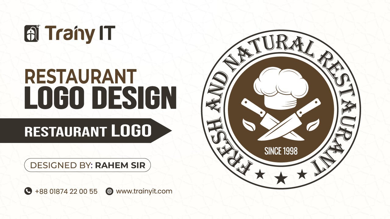 Restaurant Logo Design | Adobe Illustrator Tutorial | Bangla Tutorial ...