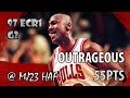 Michael Jordan Highlights 1997 ECR1 Game 2 vs Bullets - 55pts, Murder in the Process!