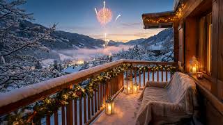 Balcony New Year 2026 4K ASMR Fireworks + Winter Night Breeze