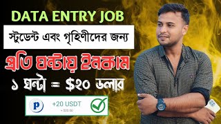 DATA ENTRY | প্রতি ঘন্টায় $২০ ডলার ইনকাম | Lead generation | Mobile freelancing | Make money online