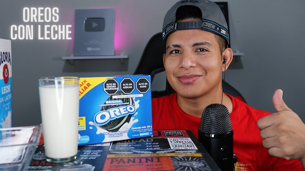 ASMR COMIENDO GALLETAS OREO CON LECHE 6 🥛🍪🤤