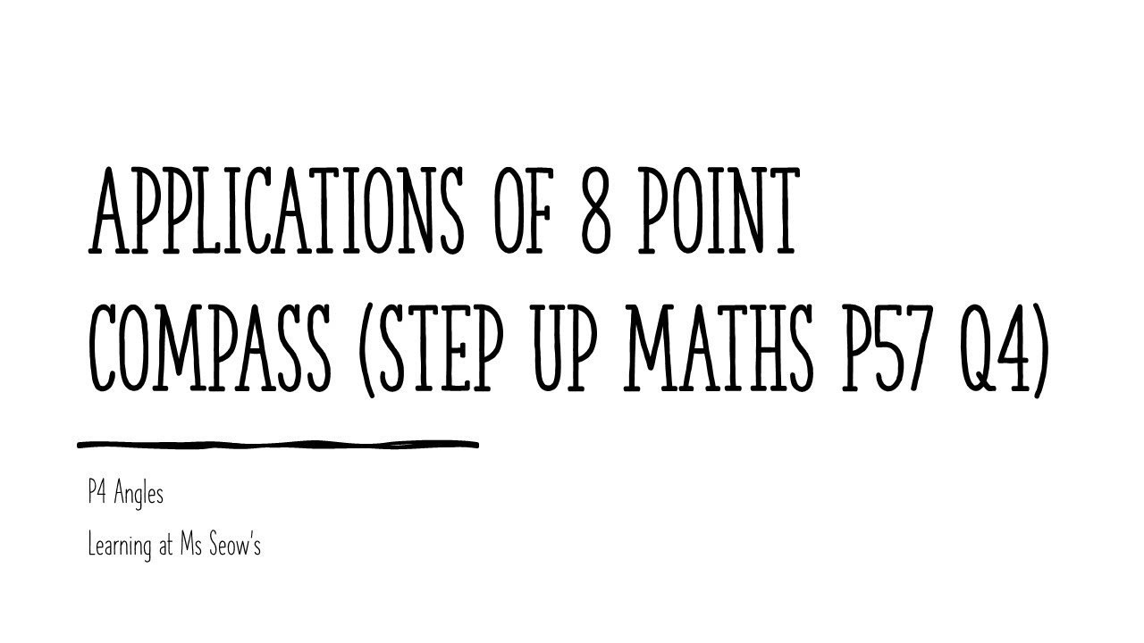 Applications of 8 point compass (Step Up Maths P57 Q4) - YouTube