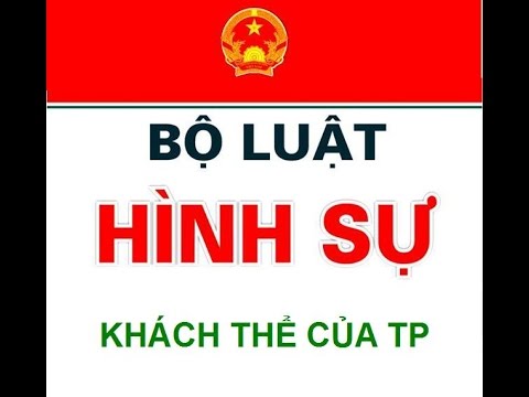 Video: Khách Thể Và Chủ Thể Của Luật Hình Sự Là Gì