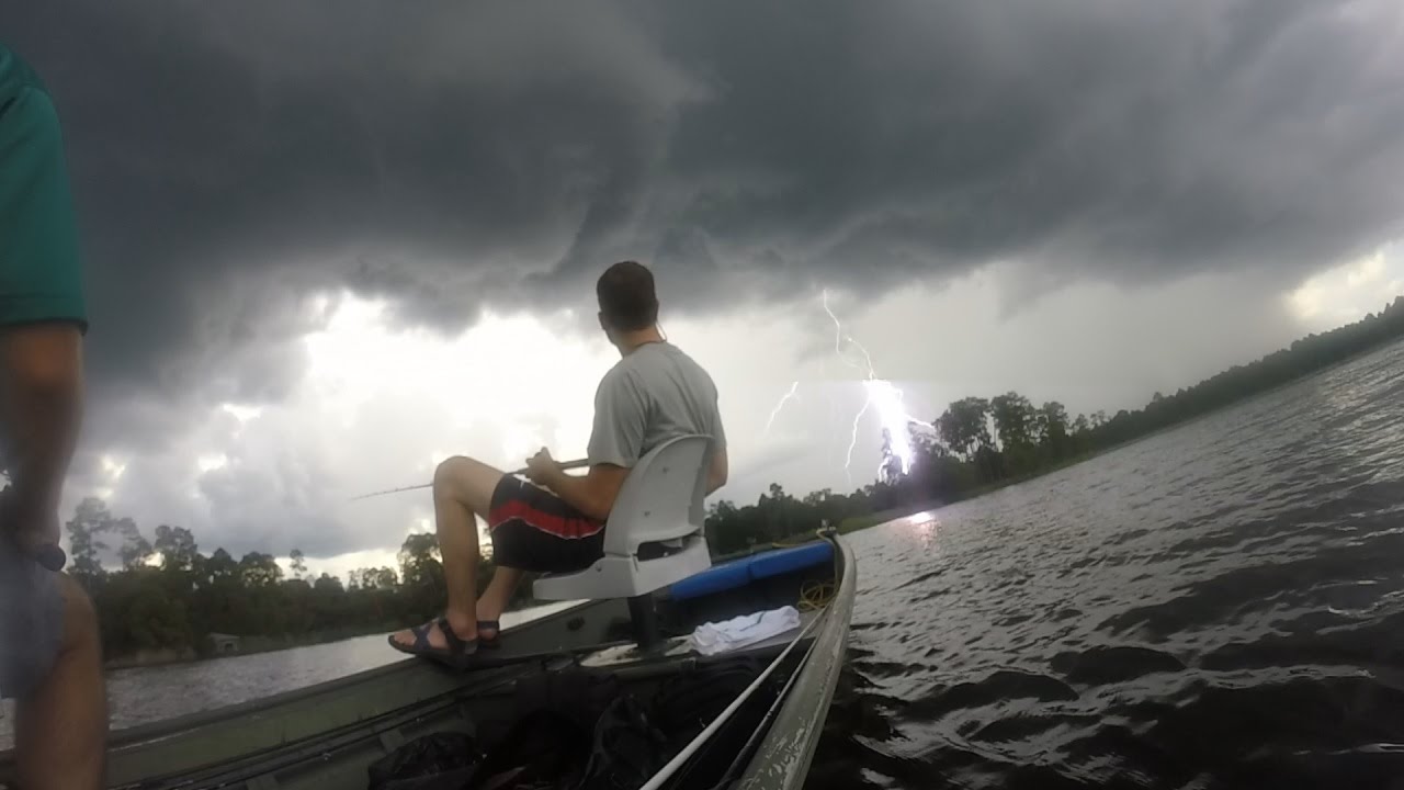 bass fishing at night He Caught his PB in a Lightning Storm!
