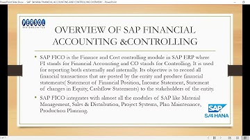 Overview of SAP S/4HANA Financial Accounting and Controlling