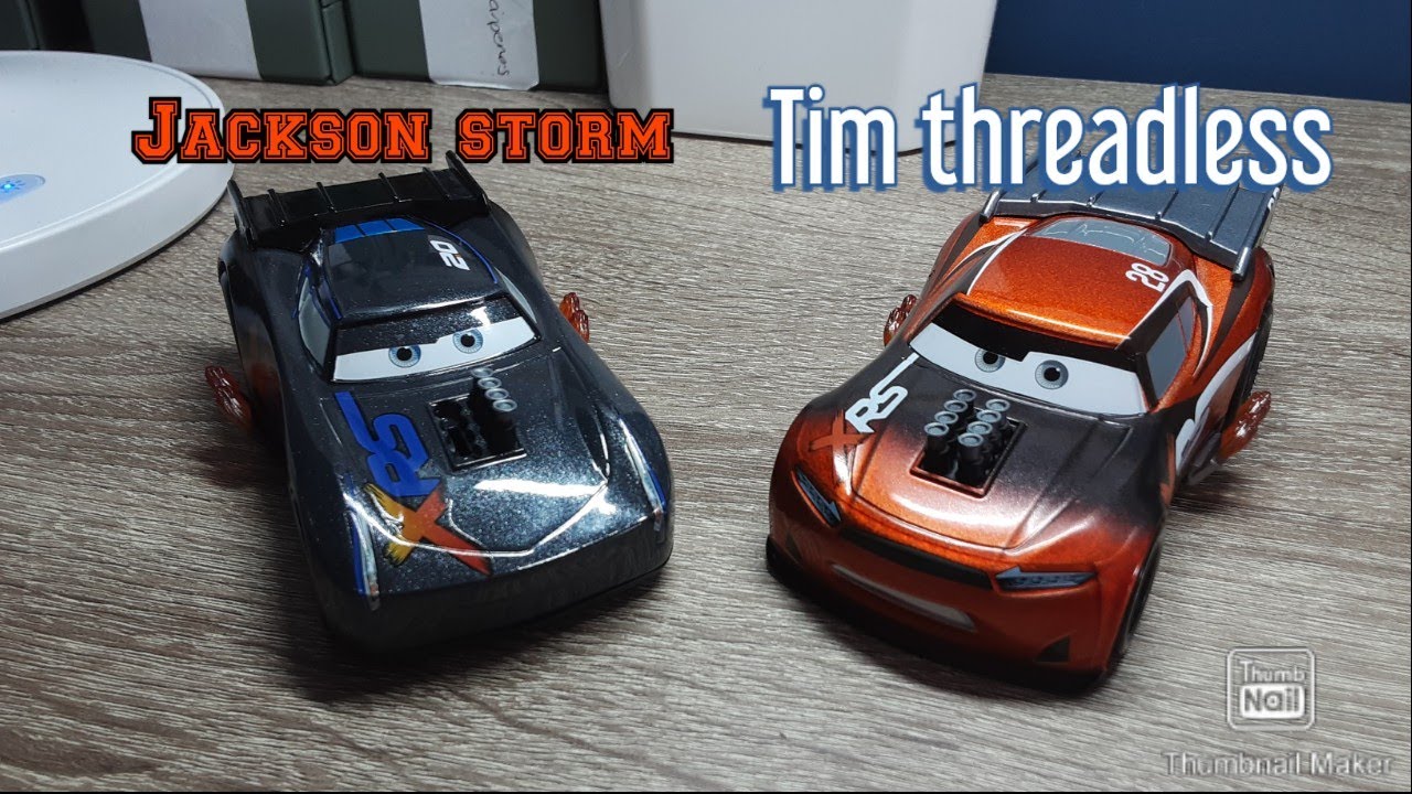 Disney cars Jackson storm and tim threadless xrs drag racers (Disney ...