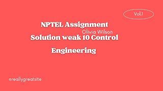 Assignment  Solution Weak 10 Control Engineering