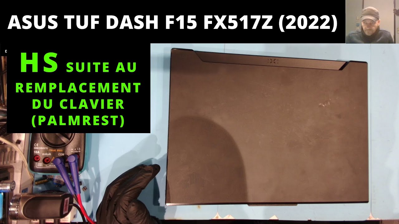 Ноутбук Asus TUF Dash F15 FX517Z (2022) перестал работать после замены подставки для запястий.