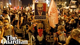 'Enough of you': thousands protest in call for Netanyahu to resign