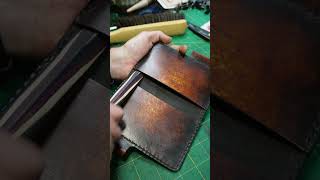 Fathers Day Exclusive | Antique-Dyed Wallet and Notebook Cover #leathercraft #leather #fathersday