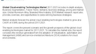 Global Cloud enabling Technologies Market Features