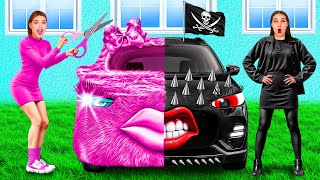 Pink Car vs Black Car Challenge | Prank Wars by HAHANOM Challenge