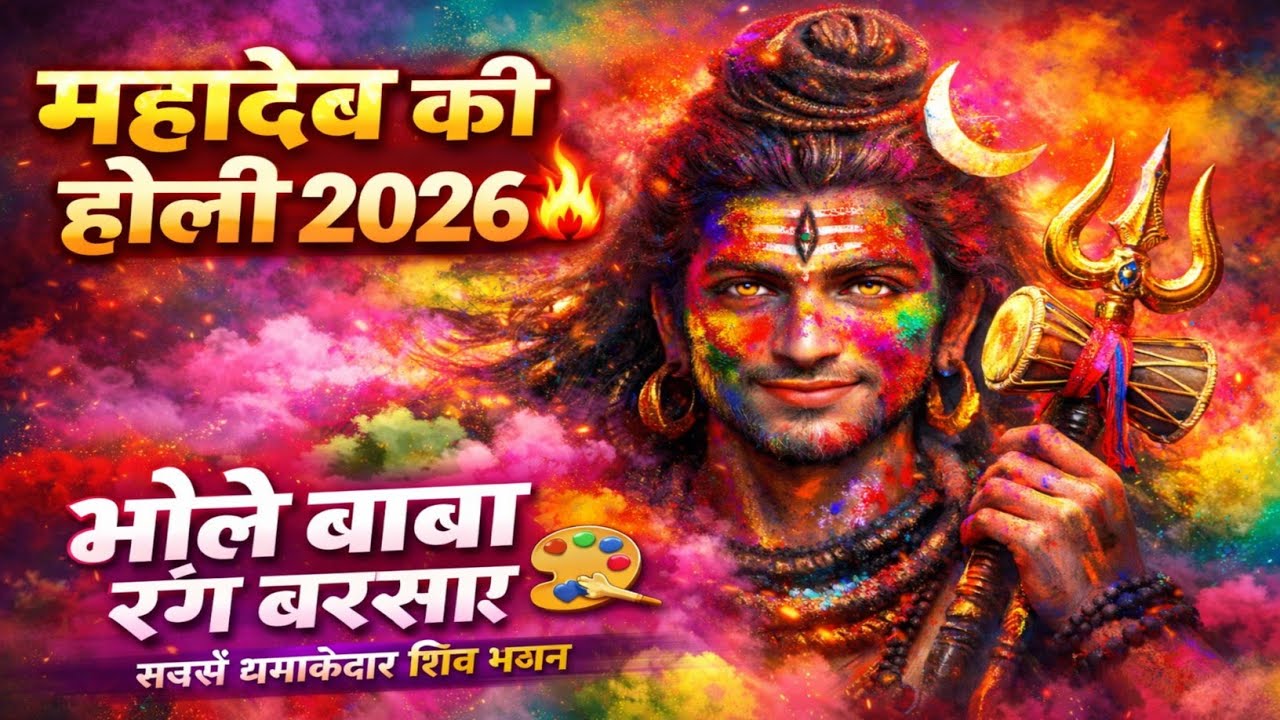 महादेव की होली 2026 🔥 भोले बाबा रंग बरसाए | सबसे धमाकेदार शिव भजन 🎨 | Mahadev Holi Bhagn Video