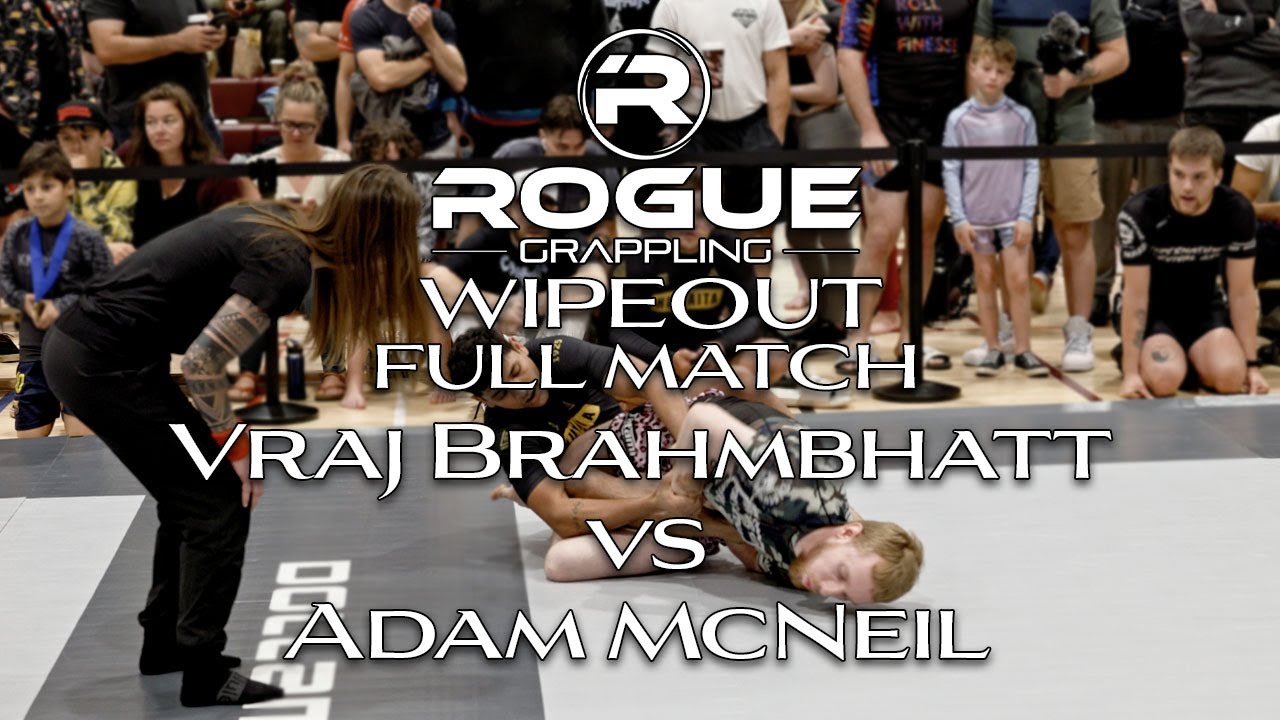 Rogue Wipeout - Vraj Brahmbhatt vs Adam McNeil - No-Gi Jiujitsu Match - 2023 (4K)