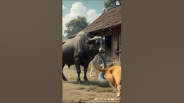 Buffalo and Python fight #python #snakevideo #youtubshurt #varalvideo #animals