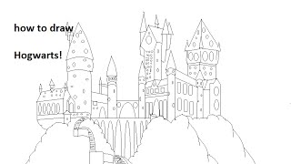harry potter drawings simple beginner hogwarts draw coloring
