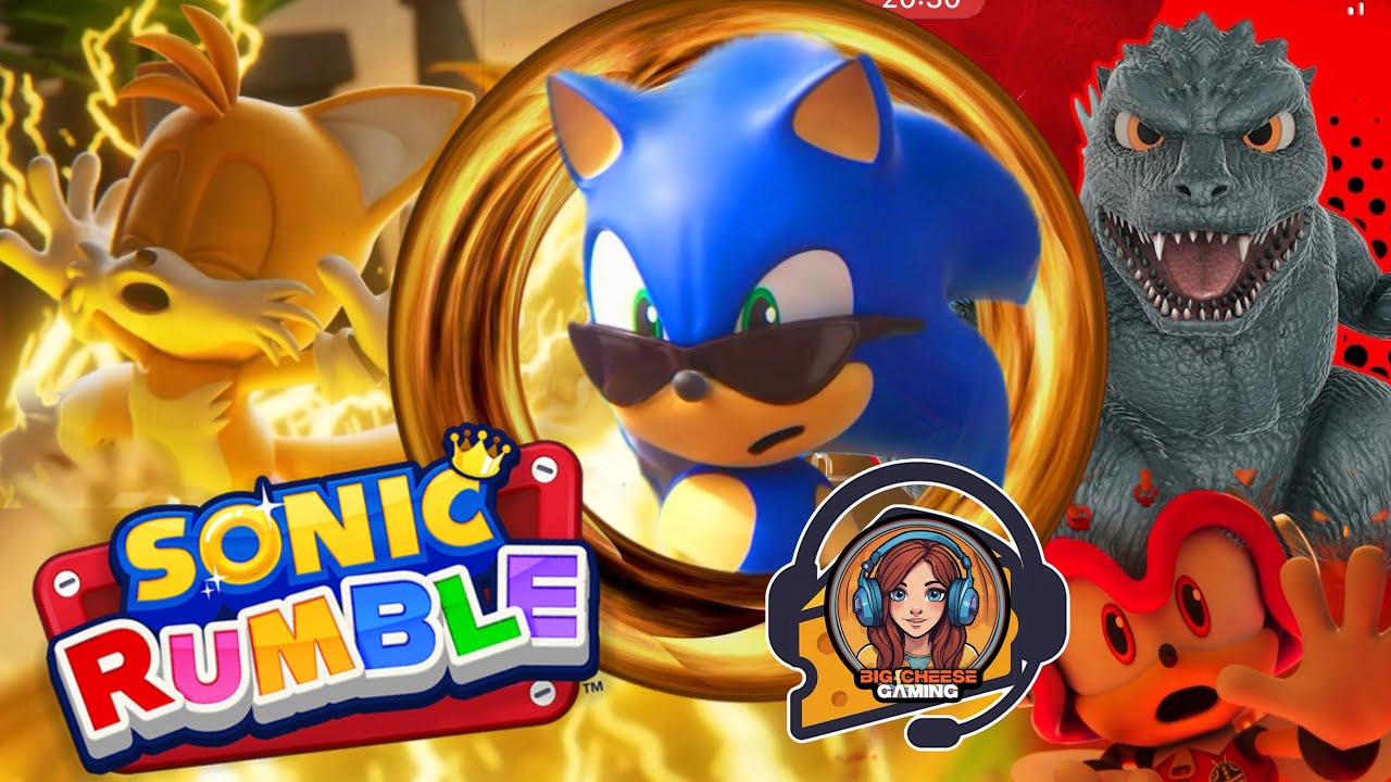 Событие-кроссовер Sonic Rumble x Godzilla 🔥 Прокачка скинов, часть 1. iOS, Android, мобильные игр...
