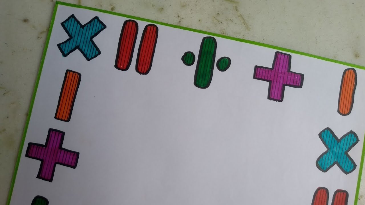 Simple Easy Border Designs For Maths Project - Geko Life