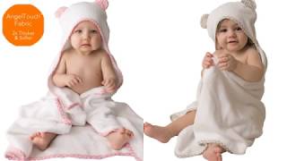 Channing Yates Premium Hooded Baby Towels and Washcloth Set Organic Bamboo Baby Towel with Hood Soft