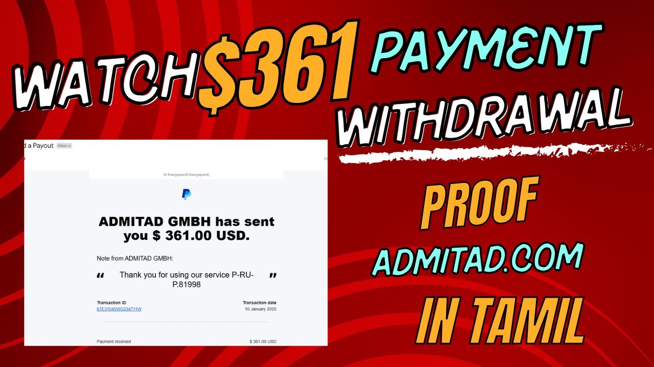 🔴 $361 Payment Withdrawal from Admitad Affiliate (Tamil)