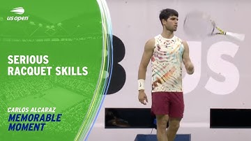 Carlos Alcaraz Shows Off His Racquet Tricks! | 2023 US Open